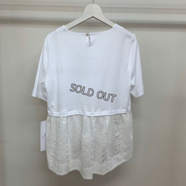 画像2: [PNT]レース切替カットソー (2)