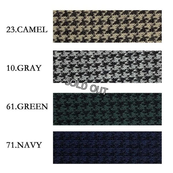 画像5: [PNT]トップス・Tシャツ ジャガード千鳥柄 袖口ベルベットテープ使い (5)