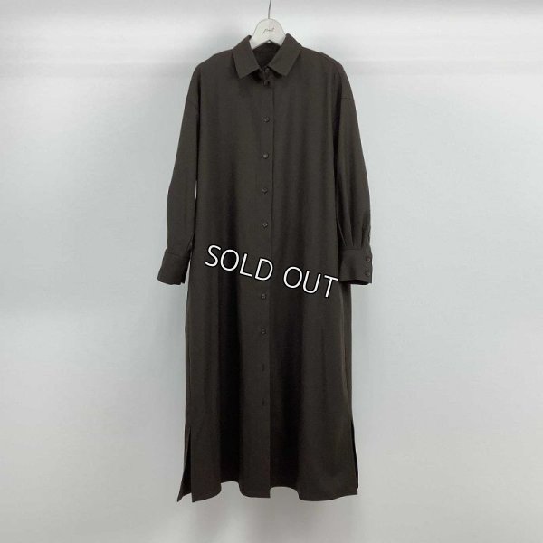 画像3: [PNT]ワンピース ウールタッチツイル ロング丈 (3)
