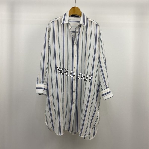 画像3: [PNT]シャツ ブラウス ストライプ ロング丈 (3)