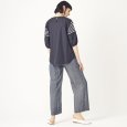 画像7: [PNT]トップス・Tシャツ 布帛+ボーダーカットソー　異素材切替 (7)