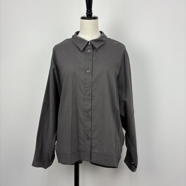 画像1: [PNT]シャツ・ブラウス 衿付Ｂigシルエットブラウス/3月上旬配送 (1)