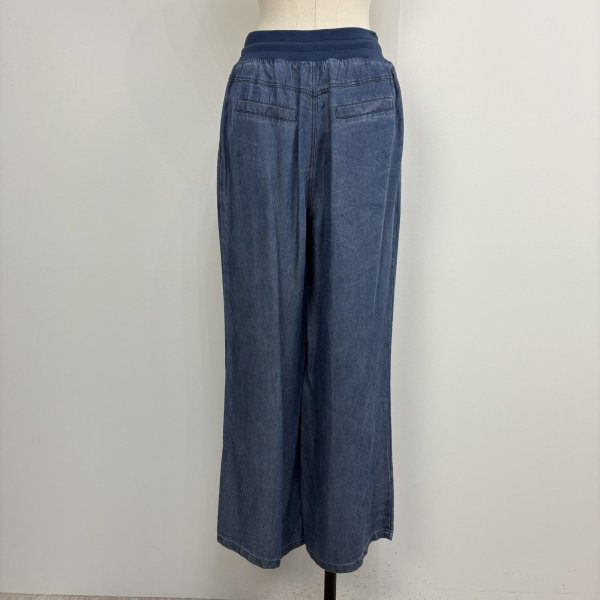 画像2: [PNT]パンツ ドロスト使いウエストリブワイドパンツ/3月上旬配送 (2)