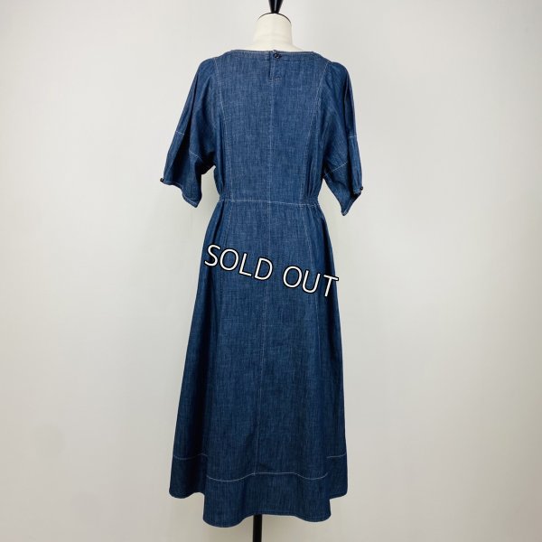 画像2: [PNT]ワンピース ライトデニム丸衿ワンピース (2)