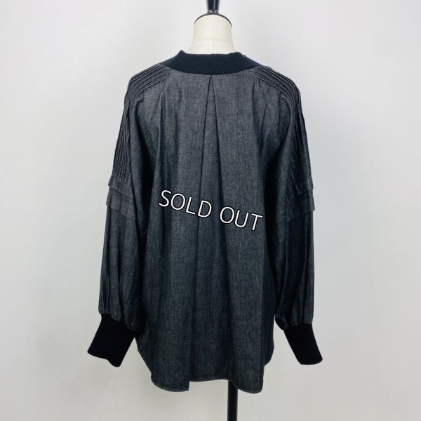 画像2: [PNT]シャツ・ブラウス デニム 編立ブラウス (2)