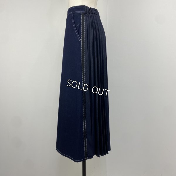 画像3: [PNT]スカート デニムプリーツ (3)