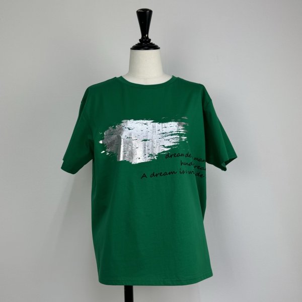 画像1: [PNT]トップス・Tシャツ プリント加工カットソー (1)