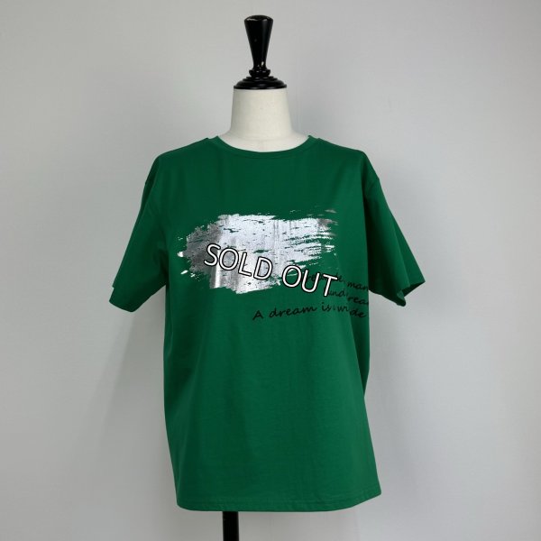 画像1: [PNT]トップス・Tシャツ プリント加工カットソー (1)