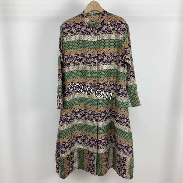 画像2: [PINETA]ワンピース ニュービーナススエードプリント　ノーカラー (2)