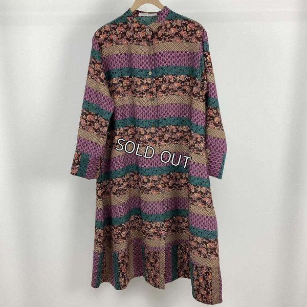 画像4: [PINETA]ワンピース ニュービーナススエードプリント　ノーカラー (4)