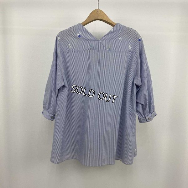 画像2: [PINETA]3色交互水玉ネックブラウス (2)