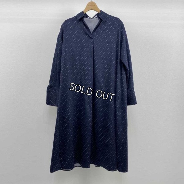 画像3: [PINETA]綿サテンプリントシャツワンピース (3)