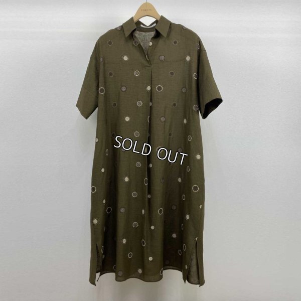画像4: [PINETA]水玉刺繍シャツワンピース (4)