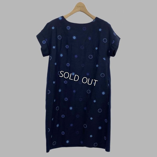 画像2: [PINETA]水玉刺繍異素材切替チュニック (2)