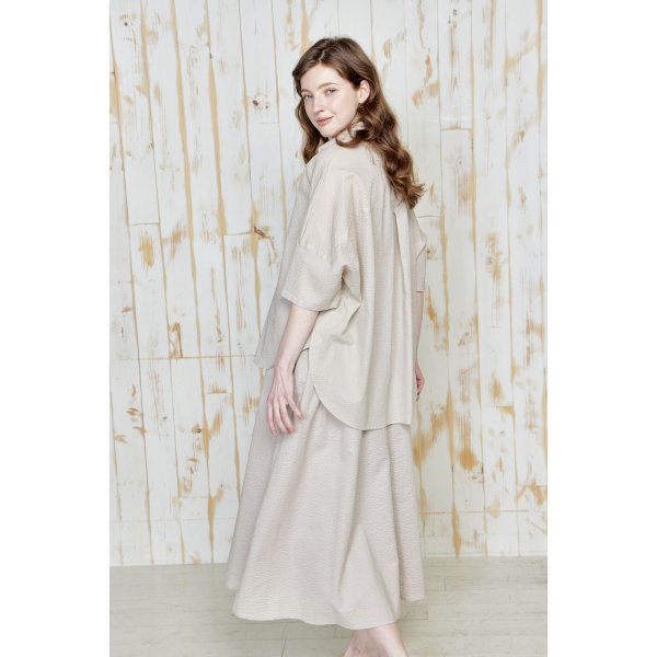 画像2: [PINETA]シャツ・ブラウス スキッパー型　裾ラウンド　ブラウス/5月上旬配送 (2)