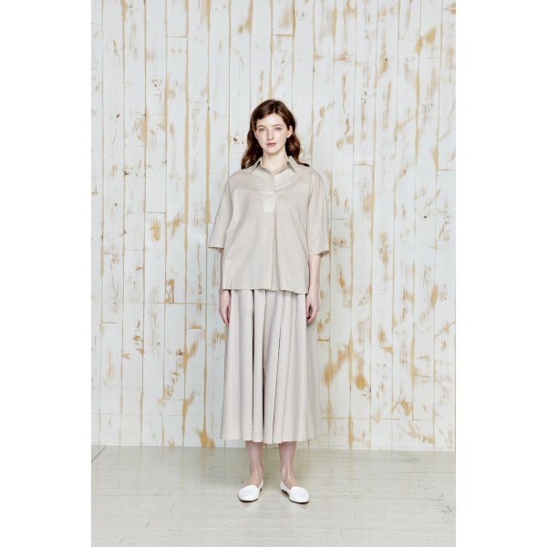 画像3: [PINETA]シャツ・ブラウス スキッパー型　裾ラウンド　ブラウス/5月上旬配送 (3)