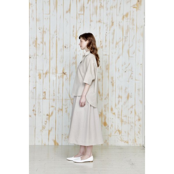 画像4: [PINETA]シャツ・ブラウス スキッパー型　裾ラウンド　ブラウス/5月上旬配送 (4)