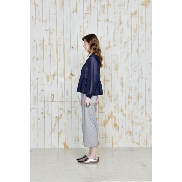 画像3: [PINETA]シャツ・ブラウス 胸ピンタック　ウエスト切替ギャザー　ブラウス/5月上旬配送 (3)