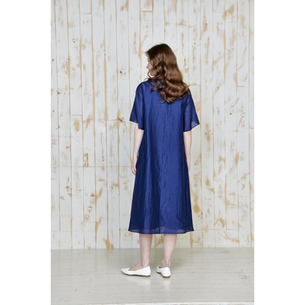 画像4: [PINETA]ワンピース 前ボタン付き袖フレア　ワンピース/5月上旬配送 (4)