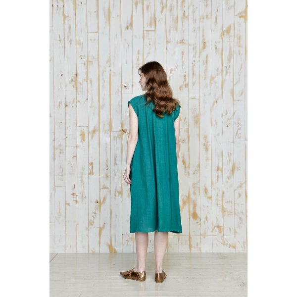 画像4: [PINETA]ワンピース 衿付きフレンチスリーブ　ワンピース/5月上旬配送 (4)