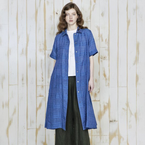 画像1: [PINETA]ワンピース 衿付き　全開ワンピース/5月上旬配送 (1)