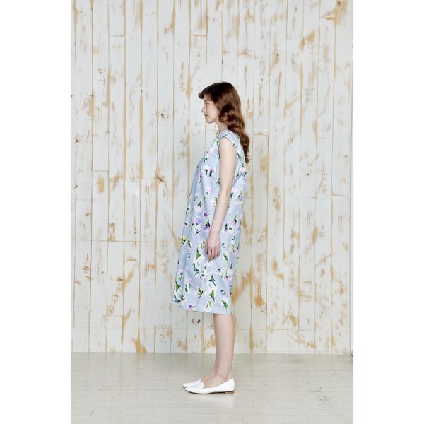 画像3: [PINETA]ワンピース 衿元ヨークデザイン　フレンチ袖ワンピース/5月上旬配送 (3)