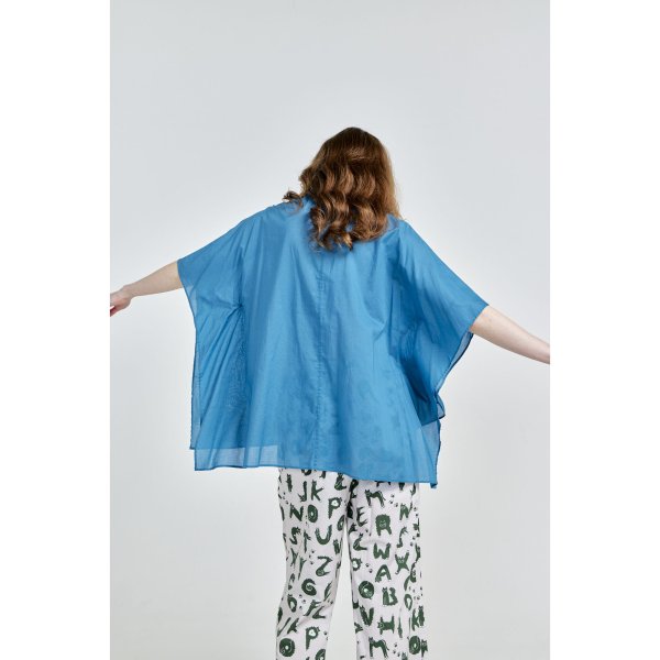 画像4: [PINETA]シャツ・ブラウス 襟付きBigブラウス/3月中旬配送 (4)