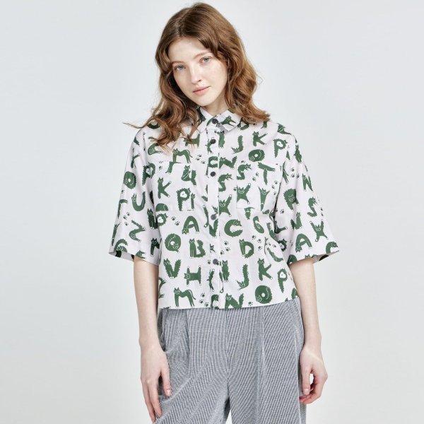 画像1: [PINETA]シャツ・ブラウス ショートJK型ブラウス/3月中旬配送 (1)