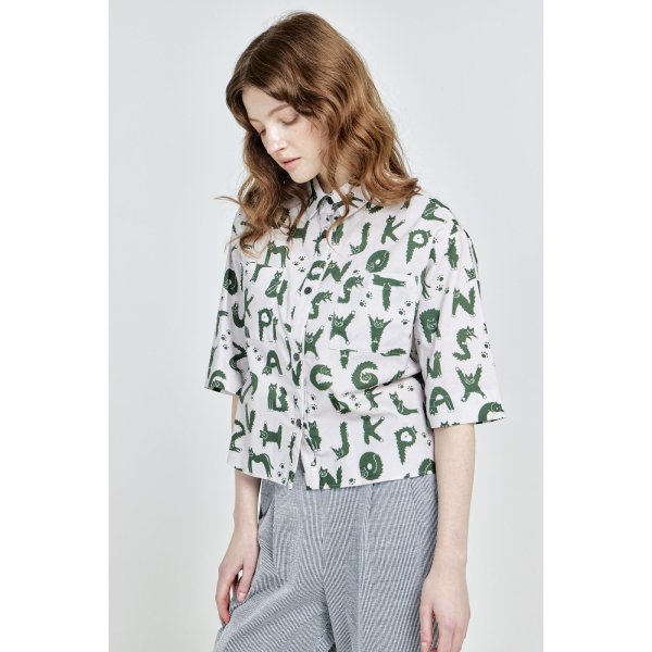 画像2: [PINETA]シャツ・ブラウス ショートJK型ブラウス/3月中旬配送 (2)