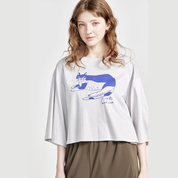 画像1: [PINETA]トップス・Tシャツ 接触冷感スムース/3月中旬配送 (1)