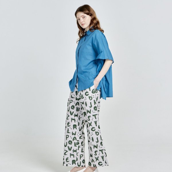 画像1: [PINETA]パンツ タック入りワイドパンツ/3月中旬配送 (1)