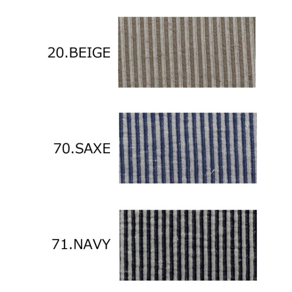 画像5: [PINETA]ジャケット ショート丈ベスト　コットン/リネン　ストライプ/3月中旬配送 (5)