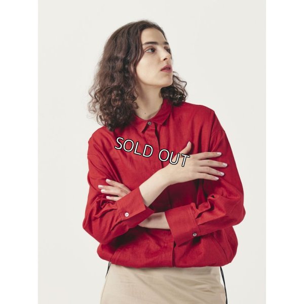 画像3: [PINETA]シャツ・ブラウス裾スピンドル使い長袖シャツ (3)