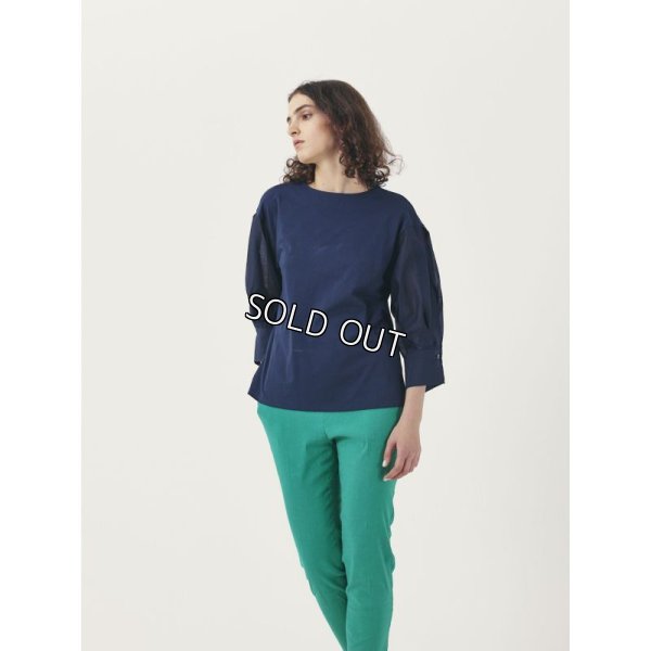 画像2: [PINETA]トップス・Tシャツ異素材切替プルオーバー (2)