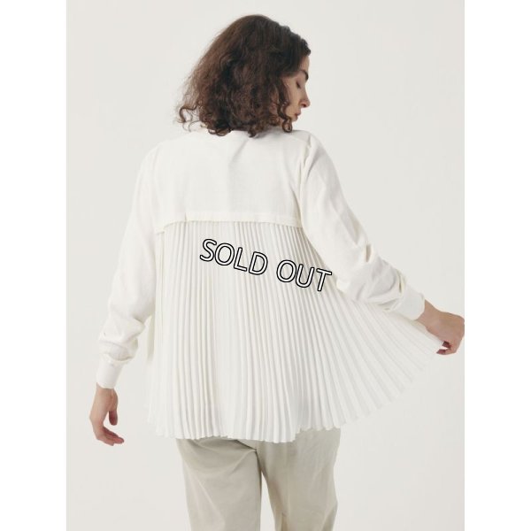 画像3: [PINETA]ニット異素材組み合わせカーディガン (3)