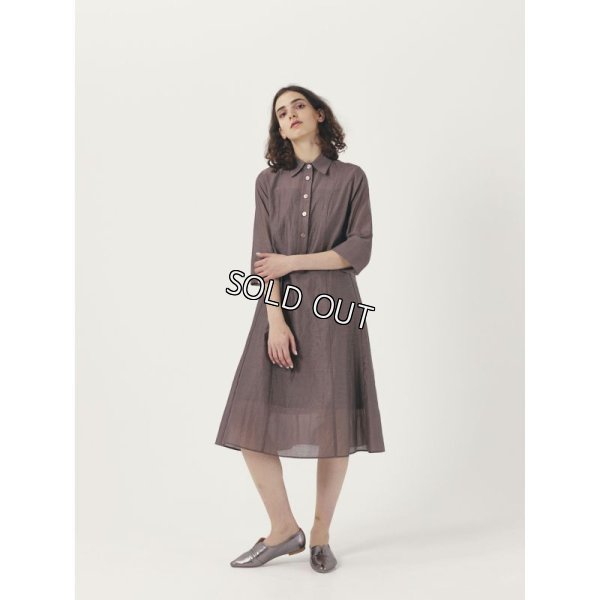画像3: [PINETA]ワンピース綿/絹衿付５分袖ワンピース (3)