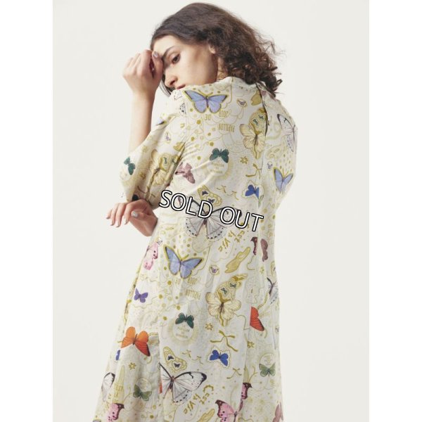 画像2: [PINETA]ワンピースプリント７分袖ワンピース (2)