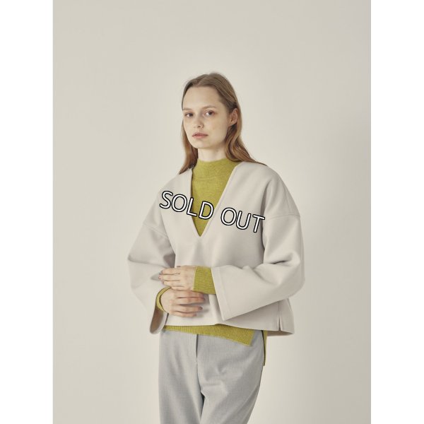 画像2: [PINETA]シャツ・ブラウス 深VネックBIGシルエットPO (2)