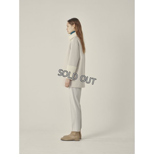 画像3: [PINETA]ジャケット ボア使いZIP丈長ジャケット (3)