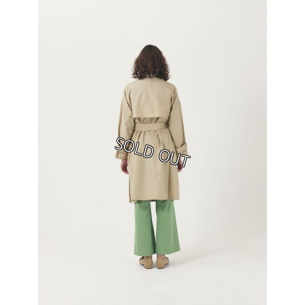 画像5: [PINETA]ジャケットサイドスリット入りノーカラーコート (5)