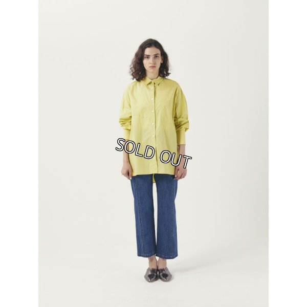 画像2: [PINETA]シャツ・ブラウス裾変形デザイン袖口リブブラウス (2)