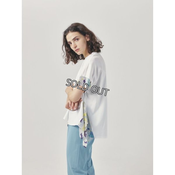 画像3: [PINETA]トップス・Tシャツ袖口・裾オーガンジーコンビカットプルオーバー (3)