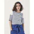 画像2: [PINETA]トップス・Tシャツボートネック５分袖プルオーバー (2)