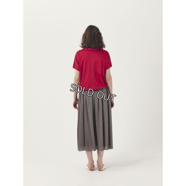 画像4: [PINETA]トップス・Tシャツ袖口ギャザーショールカラープルオーバー (4)