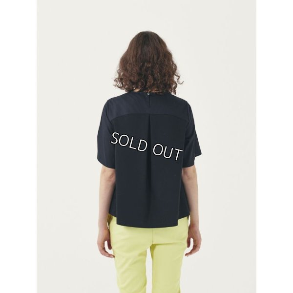 画像4: [PINETA]シャツ・ブラウス異素材切替プルオーバー (4)