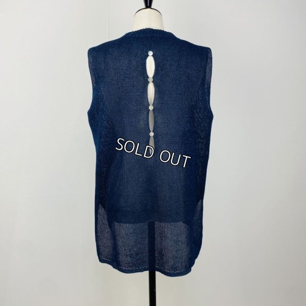 画像2: [PINETA]ニット後デザインノースリーブベスト (2)