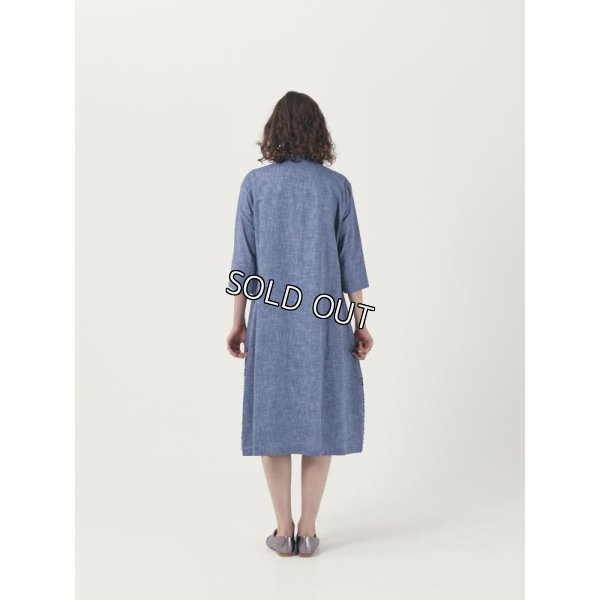 画像4: [PINETA]ワンピース裾刺繍入り７分袖ワンピース (4)