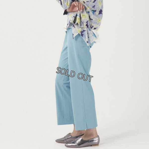 画像1: [PINETA]パンツ裾サイドスリット入りセミワイドパンツ (1)