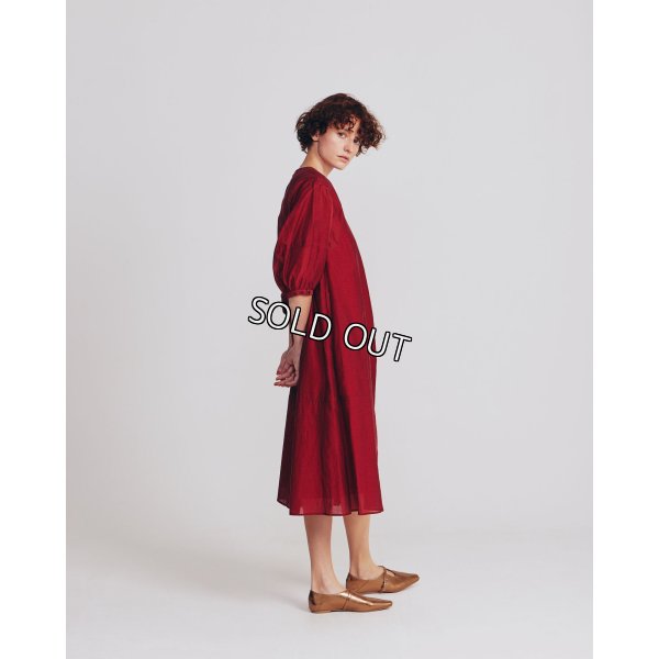 画像2: [PINETA]ワンピース シルクコットン丸衿ワンピース (2)