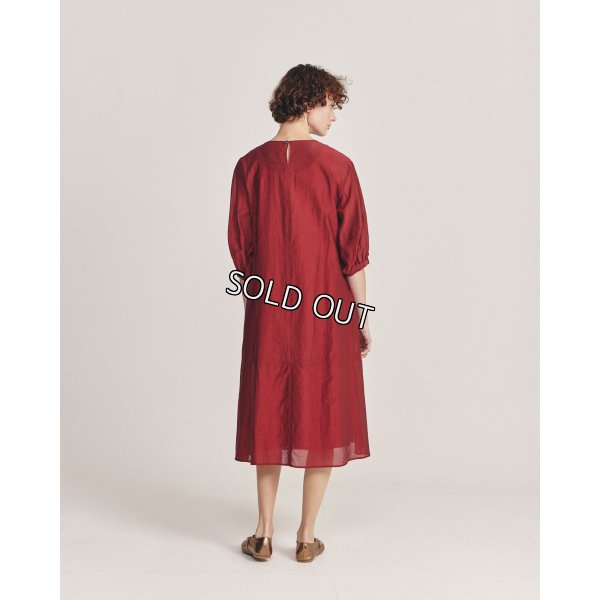 画像3: [PINETA]ワンピース シルクコットン丸衿ワンピース (3)